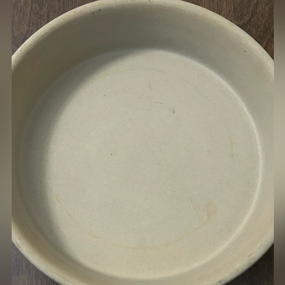 PAMPERED CHEF 8" ROUND STONEWARE BAKING DISH ~ TOASTER OVEN SIZE ~ MADE IN USA - Picture 4 of 7